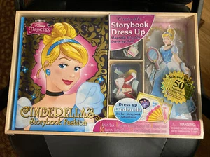 CINDERELLA Princess￼￼ RARE DISNEY woodMagnetic Dress Up ACTIVITY SET STORY BOOK - Picture 1 of 8