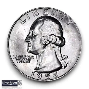1958-D Washington Quarter (*BU/GEM Condition*) - Sharp Strike - Picture 1 of 2