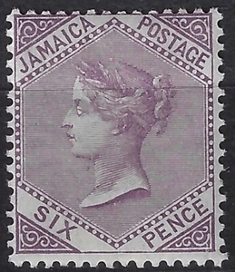 Jamaica 1909 QV type 6d. violet, Scott 51/SG 52, wmk MCCA, ordinary pape (a4000b - Picture 1 of 3