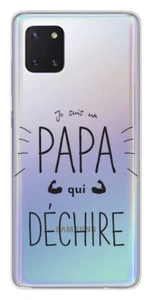 Coque en silicone imprimée compatible Samsung Galaxy A81 Papa qui déchire - Photo 1 sur 3