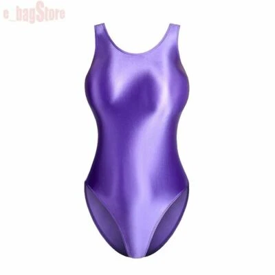 Mujeres Traje de baño de una pieza satinado brillante Body Traje de baño Baño Leotardo 3XL Foto 1 de 4