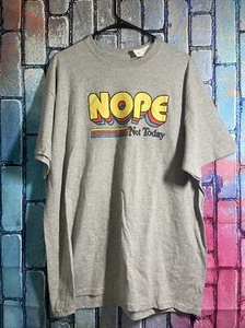 NEW Humor “Nope Not Today” Men’s T-Shirt, Heather Gray XL - Picture 1 of 5
