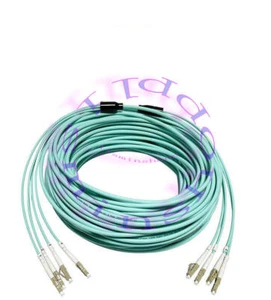 40m LC-LC MM 4 Strand Armored 10G OM3 Fiber Cable Fiber Optic Jumper Patch Cord - Afbeelding 1 van 1