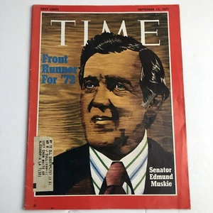 Revista Time 13 de septiembre de 1971 - Senador Edmund Muskie Front Runner para '72 - Imagen 1 de 3