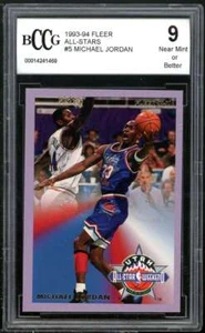 1993-94 Fleer All-Stars #5 Michael Jordan Card BGS BCCG 9 Near Mint+ - Picture 1 of 2