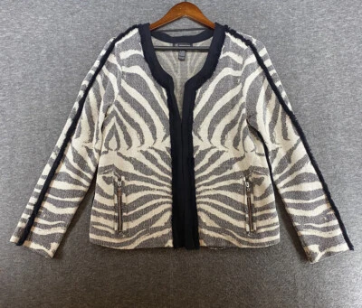 Cárdigan de manga larga tejido con estampado animal talla XL Inc International Concepts para mujer Foto 1 de 4