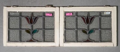 TWO BRITISH STAINED LEADED GLASS WINDOWS - Image 1 of 3