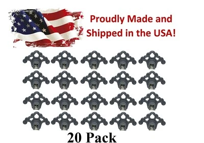 JSP MANUFACTURING® 20 PLASTIC GREY Roof Ice Guard Snow Guard Stops for Standing Seam Metal Roofing