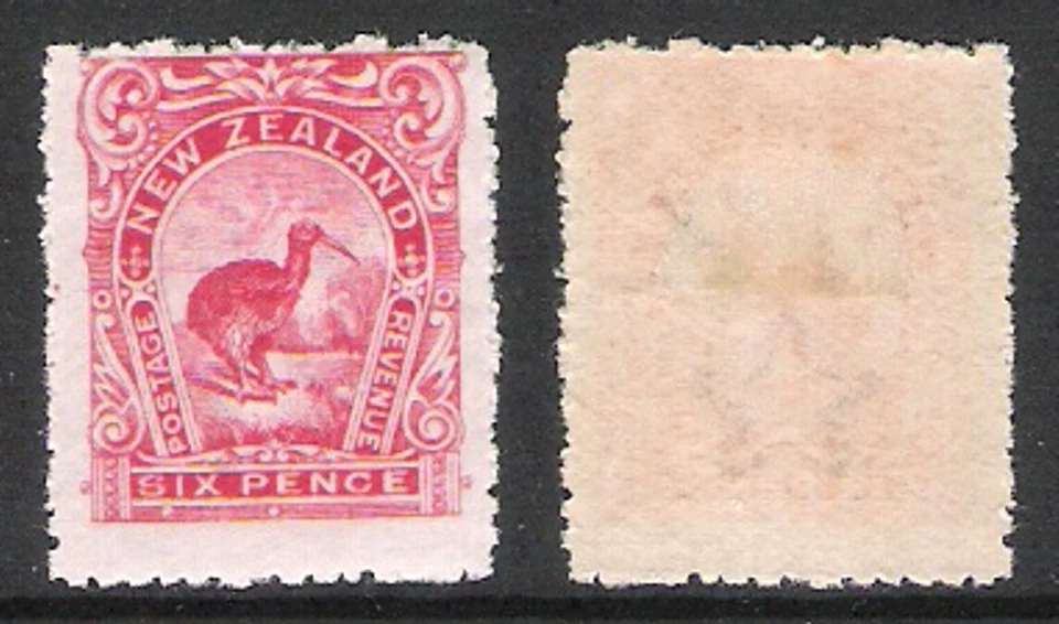 NEW ZEALAND 1907 6d RED KIWI REDUCED (HM/JF) CP E15a - Image 1 of 1