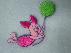Disney Pooh Piglet with Balloon Embroidered Iron On Applique Patch - Picture 1 of 1