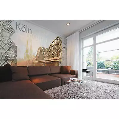 Fotomural no tejido impresión digital premium Colonia puente catedral gris marrón (22,00 €/1 m²) Foto 1 de 3