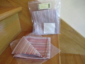 Longaberger Market Stripe Napkins Fabric set 3 nip Cotton *shipping included!* - Picture 1 of 9