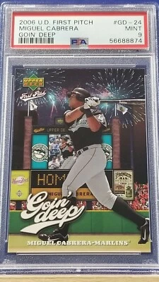 Miguel Cabrera - 2006 U.D. First Pitch Goin' Deep  PSA 9 - Image 1 of 2