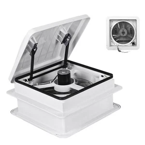 14" RV Roof Vent Fan 12V 4 Speed Air Ventilation Ceiling Fan 12" Diameter Blade - Picture 1 of 7