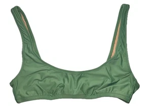 Top bikini J Crew Heritage scollo a scoop taglia Med verde salvia retrò nuoto spiaggia nuovo - Foto 1 di 8