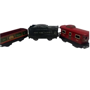 Marx Tin Caboose Lot Of 3, 556 552 & New York Central Coal, CRI&P Rock, Train - Picture 1 of 15
