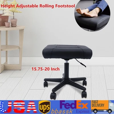 Office Foot Stool with Wheels, Height Adjustable Rolling Leg Rest Adjustable - Image 1 of 4