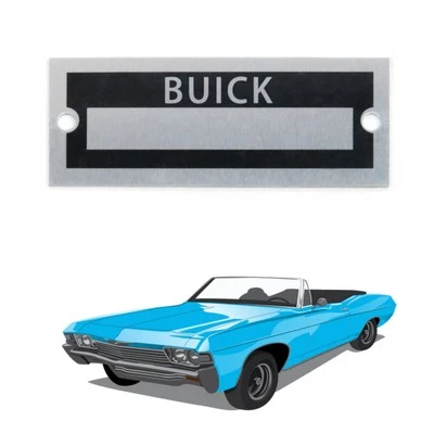 Buick Name Plate Serial Data Tag Regal Apollo Skylark Roadmaster Special GSX - Image 1 of 4