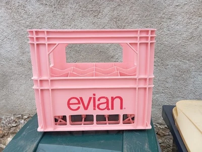 ANCIEN CASIER EVIAN RANGEMENT 12 BOUTEILLES - Photo 1/4