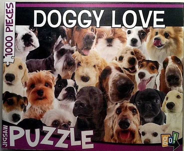 Doggy Love Glenn Grainger 1000 pc Jigsaw Puzzle 29-1/2" X 19-5/8" Go Games - Image 1 of 1