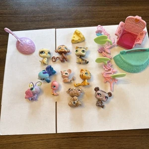 Vintage Littlest Pet Shop Lot Of 10 With Accessories - Picture 1 of 10