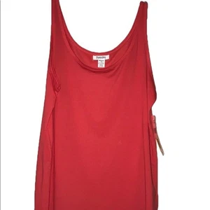 Hampshire Studio women's plus size 1X grenadine orange tanktop spandex blend NWT - Picture 1 of 7