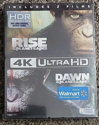 Rise Of The Planet Of The Apes / Dawn Of The Planet Of The Apes & War 4k Lot - Image 1 of 3