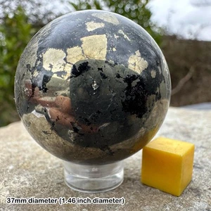 Pyrite sphere polished from madagascar - healing crystal, genuine specimen - Picture 1 of 1