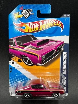 Hot Wheels 68 Hemi Barracuda Magenta 2012 Muscle Mania 7/10 #87 sin usar, en paquete Foto 1 de 3