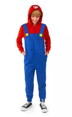 Super Mario Pijama One Piece Sudadera con Capucha Union Suit Niños 6 Nintendo Luigi Foto 1 de 4
