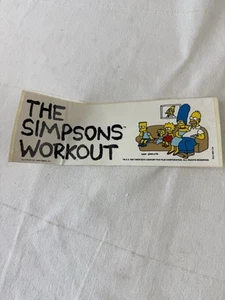 LOS SIMPSON ENTRENAMIENTO PARACHOQUES PEGATINA MEZCLA 1990 MÁQUINA EXPENDEDORA INSERTO - Imagen 1 de 5