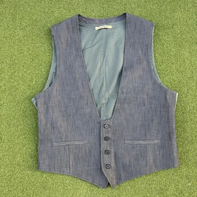 Chaleco John Varvatos Hombre Gris 2 Bolsillos 4 Botones Foto 1 de 4