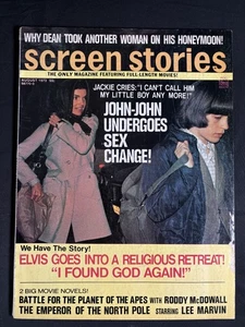 SCREEN STORIES Magazine AUG 1973 Jackie Kennedy ELVIS PRESLEY Dean Martin - Picture 1 of 3