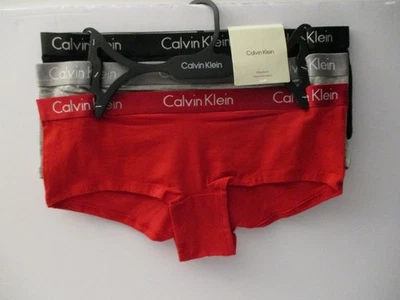 Calvin Klein Mujer Boyshorts Bragas Algodón Elástico Monocromo Mediano 3 Pares Foto 1 de 3