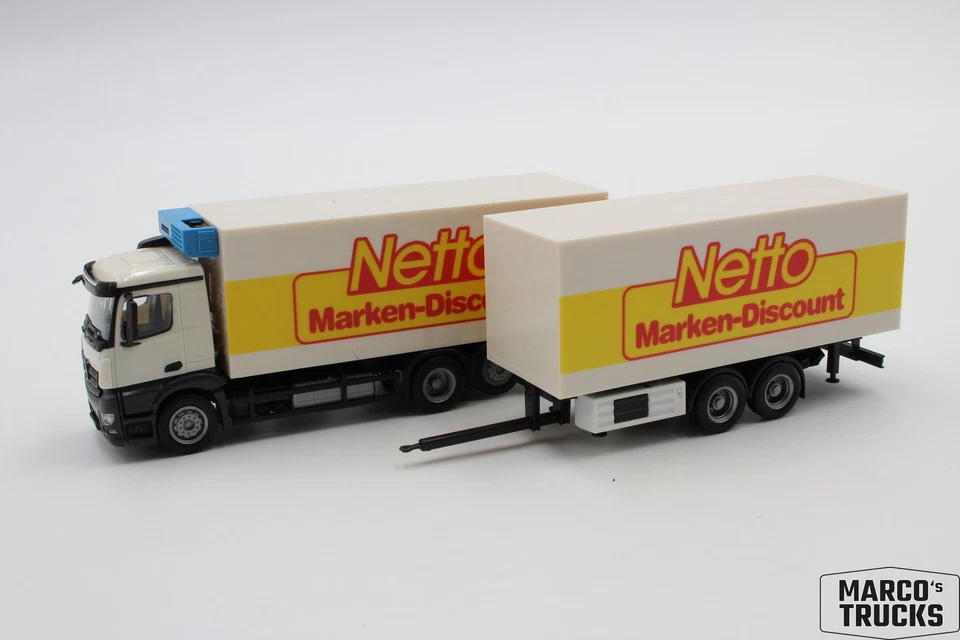 Herpa MB Antos Kühlkofferhängerzug "Netto" 302869 1:87 /H25639 - Bild 1 von 1