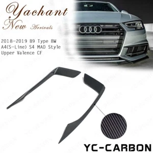 CARBON Vent Upper Valence Canards For 18-19 B9 Type 8W A4(S-Line) S4 MAD Style - Picture 1 of 24