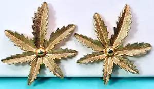 Vintage 1964 Sarah Coventry Autumn Haze Pineapple Tops Gold Tone Clip Earrings - Picture 1 of 7