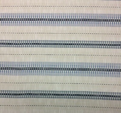 BALLARD DESIGN BARBELLA RIVIERA BLUE InsideOut® STRIPED FABRIC BY YARD 54"W - Image 1 of 4
