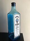 Collectable Bombay Sapphire Gin Tall Empty Heavy Blue Glass Bottle 100cl 1 Litre