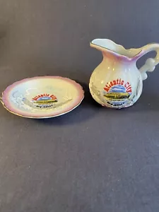 Vintage Atlantic City Convention Center Plate And 3.5” Pitcher With Dragon - Picture 1 of 12