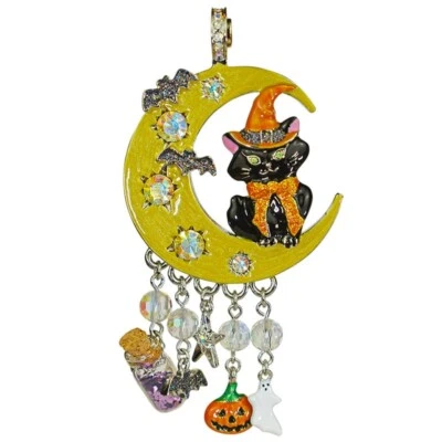 Kirks Folly Midnight Kitty Luna Creciente Halloween Potenciador Magnético ST con Dijes Foto 1 de 3