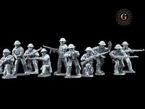 WW2 US Army  Philippine Scouts Unit  X10  1/56 (28mm) Wargames & Collectors - Picture 1 of 3
