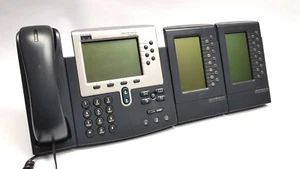 Teléfono de sistema Cisco IP 7960 + 2 módulos clave 7914 ¡EXCELENTE!! - Imagen 1 de 1