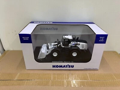 Komatsu WA475-10 Wheel Loader - White - Universal Hobbies 1:50 Scale #UH8182 New - Image 1 of 4