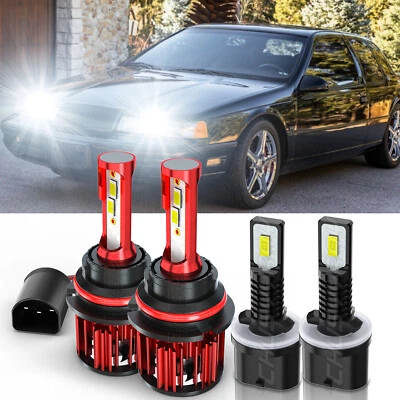For Mercury Cougar XR-7 Sedan 1991-1997 LED Headlight Fog Light Bulbs Pure White - Image 1 of 4