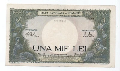 ROMANIA 1000 LEI 1941 PICK 52 LOOK ESCANEOS Foto 1 de 2