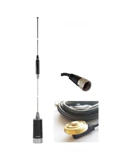 Dual Band UHF VHF 150-155 450-465 Antenna Hole Mount PL259 Male for Mobile Radio - Picture 1 of 4