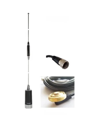 Dual Band UHF VHF 150-155 450-465 Antenna Hole Mount PL259 Male for Mobile Radio - Image 1 of 4