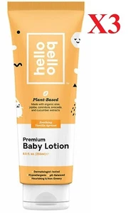 3X Hello Bello Premium Baby Lotion, Soothing Vanilla Apricot 8.5 fl oz ea - NEW - Picture 1 of 2