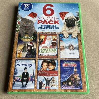 6 Movie Christmas Set (DVD Vol. 6) Scrooge Miracle Holiday + 20 Songs Music Film - Image 1 of 4